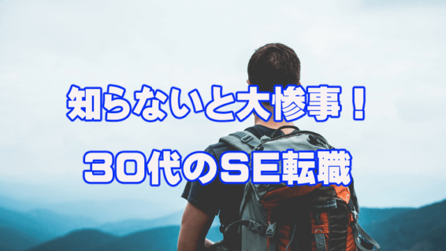 30代SE転職